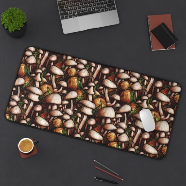 Rustic Mushroom Cluster - Desk Mat