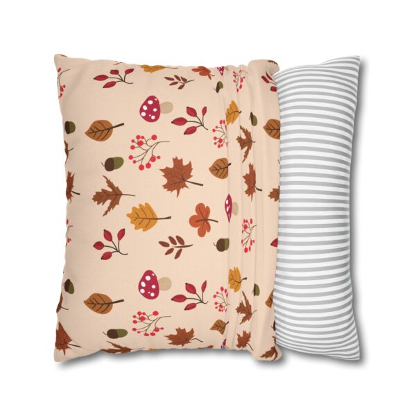 Mushroom & Nature Illustrative Icons - Spun Polyester Square Pillowcase - Image 20