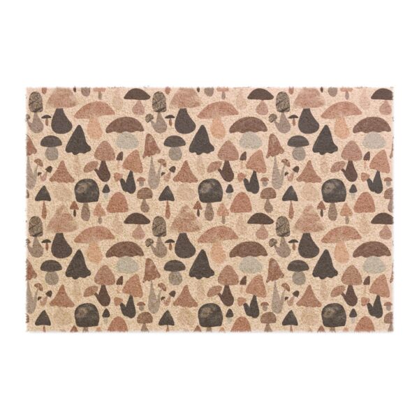 Patterned Illustrative Mushroom Watercolor - Doormat - Image 2