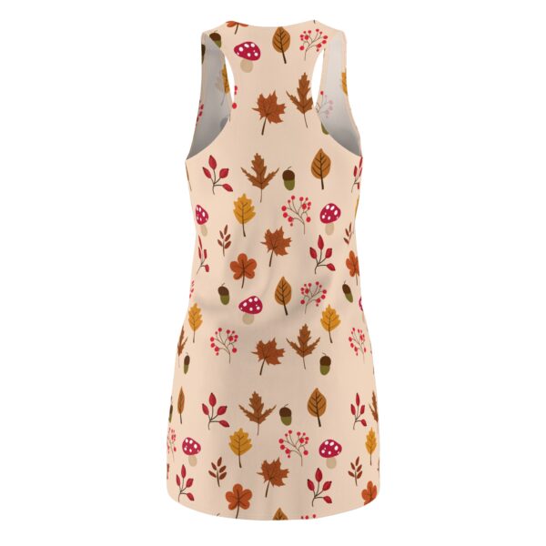 Mushroom & Nature Illustrative Icons - Women's Cut & Sew Racerback Dress (AOP) - Image 3