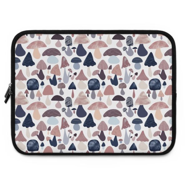 Patterned Illustrative Mushroom Watercolor - Laptop Sleeve - Image 2