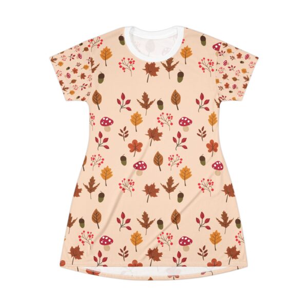 Mushroom & Nature Illustrative Icons - T-Shirt Dress (AOP) - Image 2