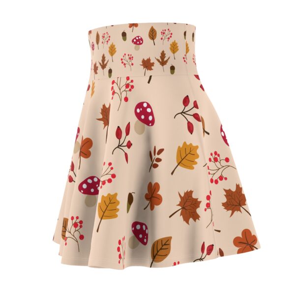 Mushroom & Nature Illustrative Icons - Women's Skater Skirt (AOP) - Image 4