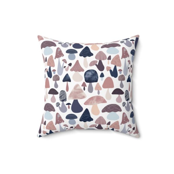 Patterned Illustrative Mushroom Watercolor - Spun Polyester Square Pillow - Image 5