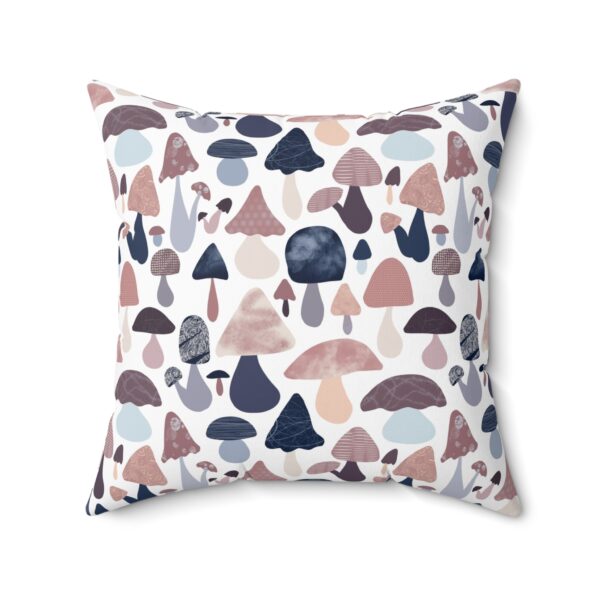 Patterned Illustrative Mushroom Watercolor - Spun Polyester Square Pillow - Image 11