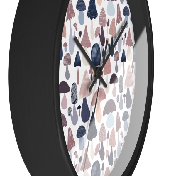 Patterned Illustrative Mushroom Watercolor - Wall Clock - Image 3