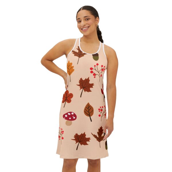 Mushroom & Nature Illustrative Icons - Women's Racerback Dress (AOP)