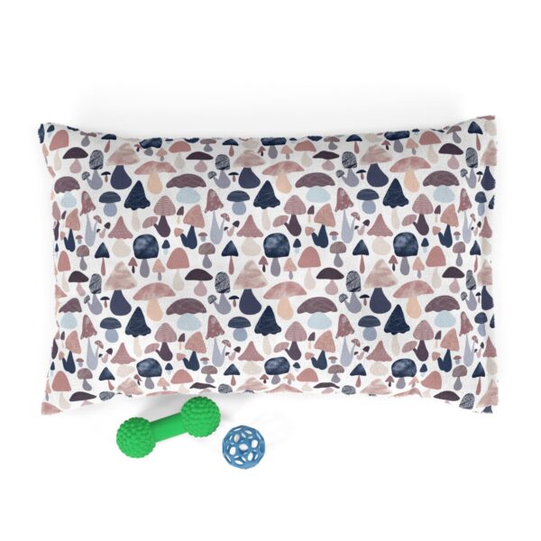 Patterned Illustrative Mushroom Watercolor - Pet Bed - Image 4