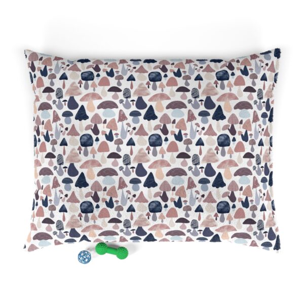 Patterned Illustrative Mushroom Watercolor - Pet Bed