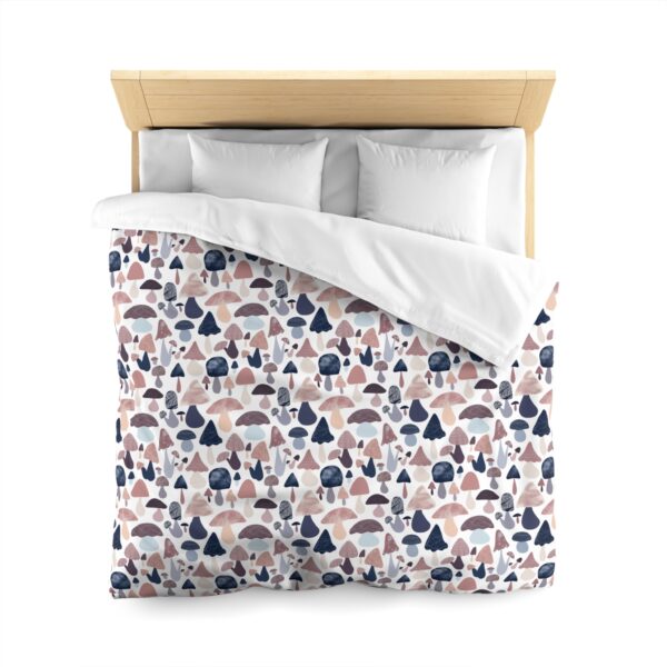 Patterned Illustrative Mushroom Watercolor - Microfiber Duvet Cover - Image 14