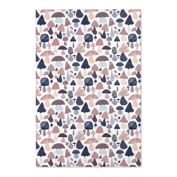 Patterned Illustrative Mushroom Watercolor - Area Rug - Image 7