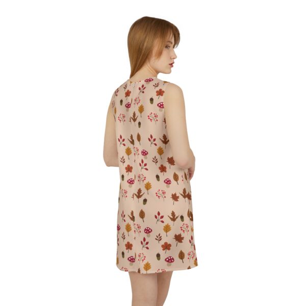 Mushroom & Nature Illustrative Icons - A-line Sleeveless Dress (AOP) - Image 4