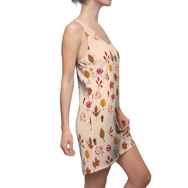 Mushroom & Nature Illustrative Icons - Women's Cut & Sew Racerback Dress (AOP) - Image 7