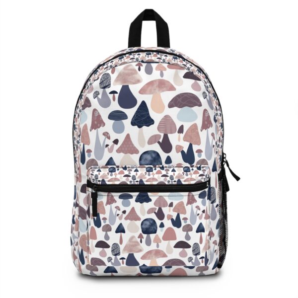 Patterned Illustrative Mushroom Watercolor - Backpack