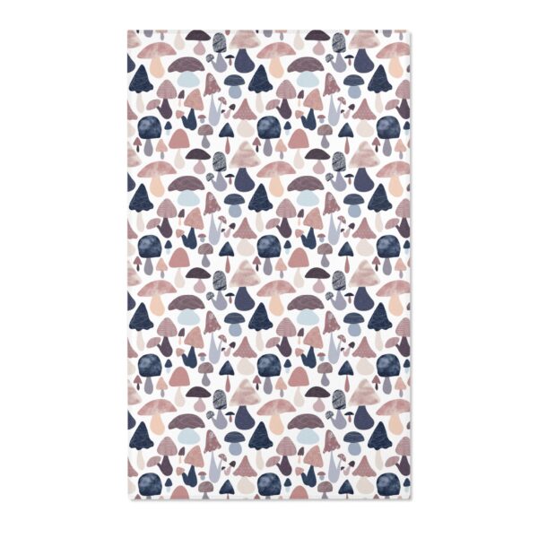 Patterned Illustrative Mushroom Watercolor - Area Rug - Image 4