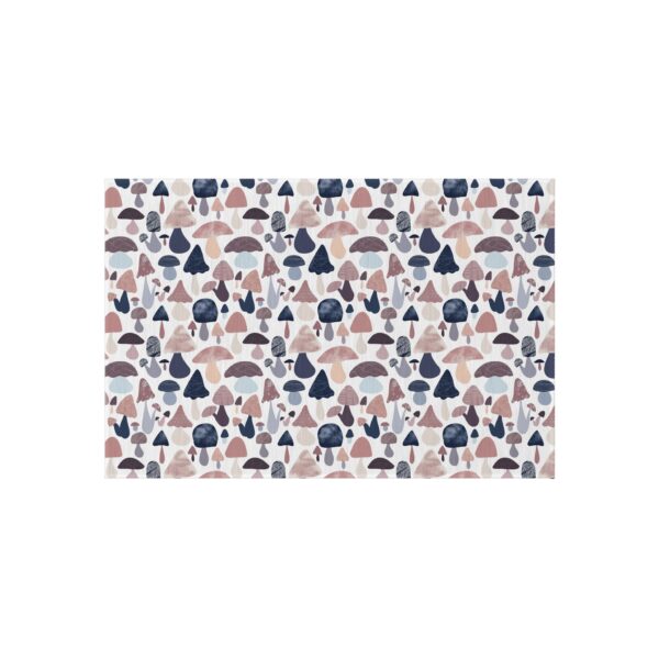 Patterned Illustrative Mushroom Watercolor - Outdoor Rug - Image 6