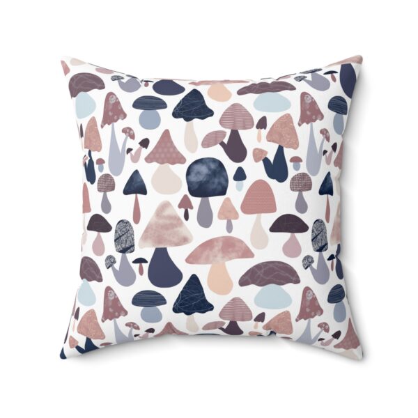 Patterned Illustrative Mushroom Watercolor - Spun Polyester Square Pillow - Image 10