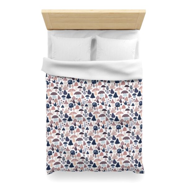 Patterned Illustrative Mushroom Watercolor - Microfiber Duvet Cover - Image 23