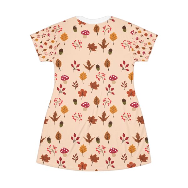 Mushroom & Nature Illustrative Icons - T-Shirt Dress (AOP) - Image 3