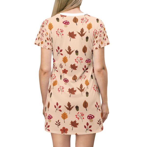 Mushroom & Nature Illustrative Icons - T-Shirt Dress (AOP) - Image 4