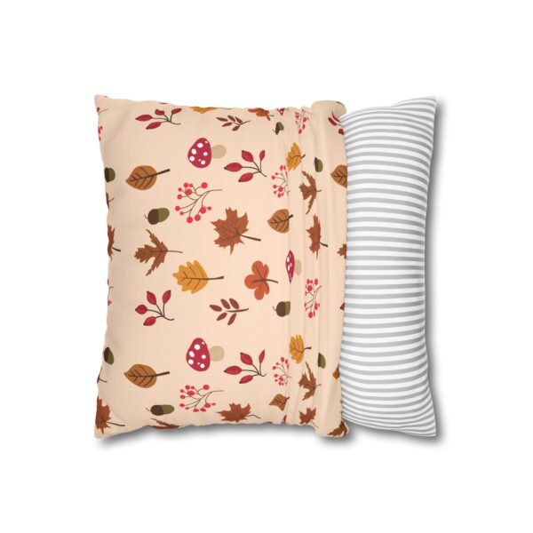 Mushroom & Nature Illustrative Icons - Faux Suede Square Pillowcase - Image 2