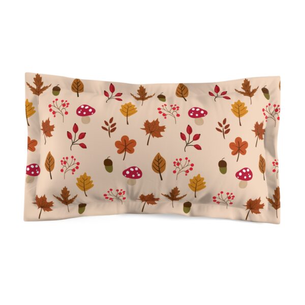 Mushroom & Nature Illustrative Icons - Microfiber Pillow Sham