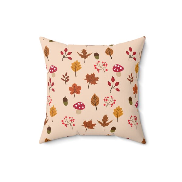 Mushroom & Nature Illustrative Icons - Spun Polyester Square Pillow - Image 5