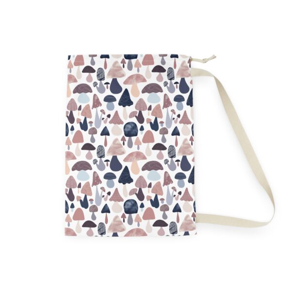 Patterned Illustrative Mushroom Watercolor - Laundry Bag - Image 5