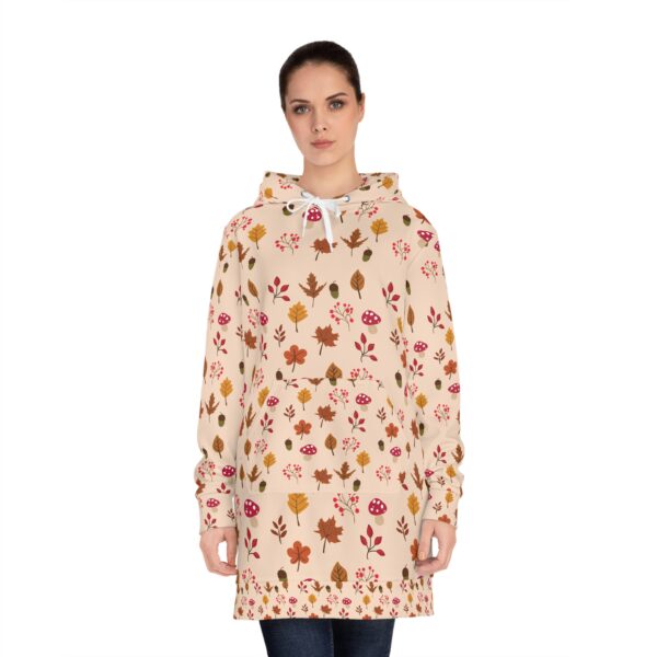 Mushroom & Nature Illustrative Icons - Women's Hoodie Dress (AOP) - Image 4