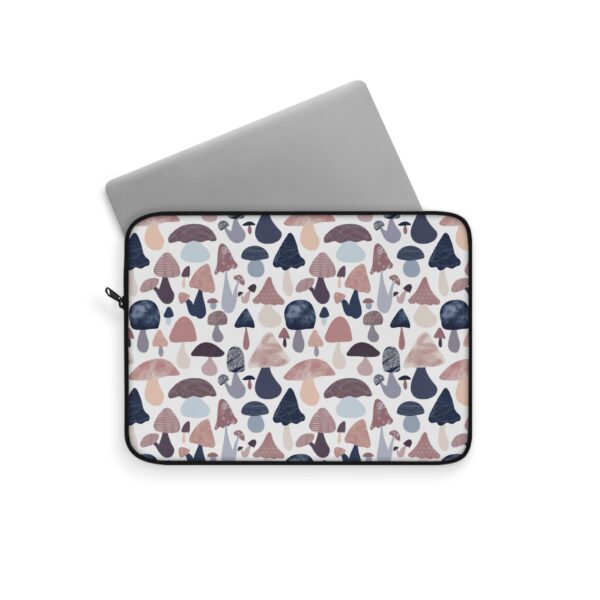 Patterned Illustrative Mushroom Watercolor - Laptop Sleeve - Image 5