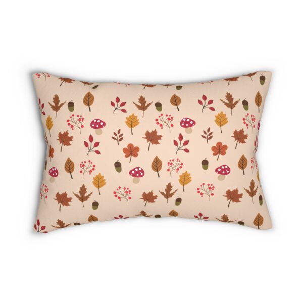 Mushroom & Nature Illustrative Icons - Spun Polyester Lumbar Pillow