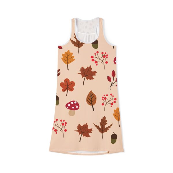 Mushroom & Nature Illustrative Icons - Women's Racerback Dress (AOP) - Image 2