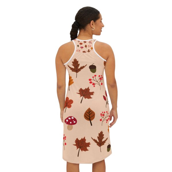 Mushroom & Nature Illustrative Icons - Women's Racerback Dress (AOP) - Image 4