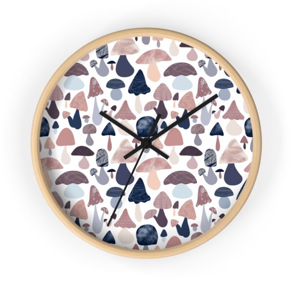 Patterned Illustrative Mushroom Watercolor - Wall Clock - Image 13