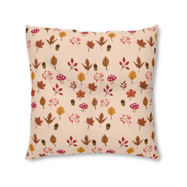 Mushroom & Nature Illustrative Icons - Tufted Floor Pillow, Square - Image 5