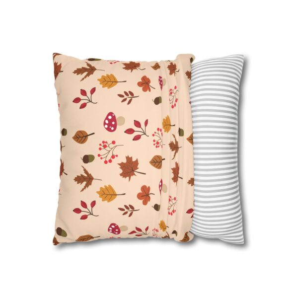 Mushroom & Nature Illustrative Icons - Faux Suede Square Pillowcase - Image 4