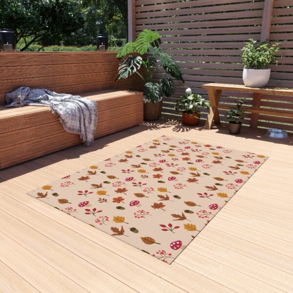 Mushroom & Nature Illustrative Icons - Outdoor Rug - Image 11