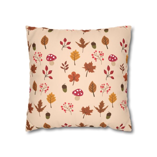 Mushroom & Nature Illustrative Icons - Faux Suede Square Pillowcase - Image 5