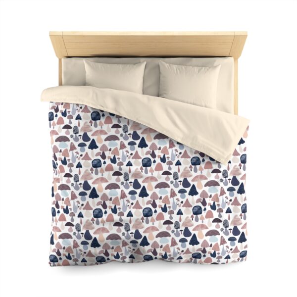 Patterned Illustrative Mushroom Watercolor - Microfiber Duvet Cover - Image 8