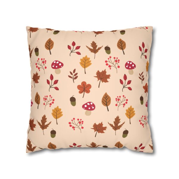 Mushroom & Nature Illustrative Icons - Faux Suede Square Pillowcase - Image 9