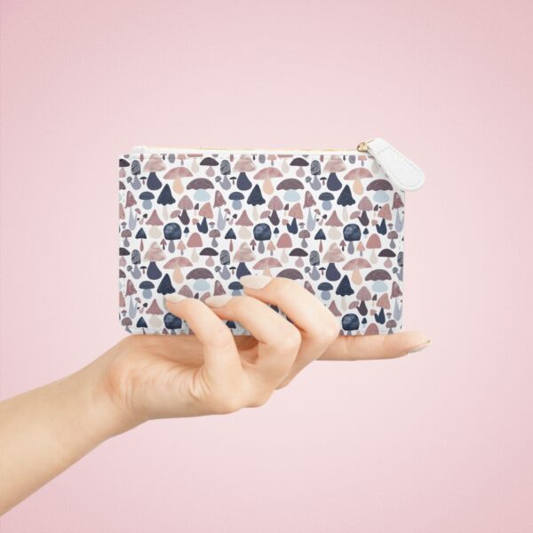 Patterned Illustrative Mushroom Watercolor - Mini Clutch Bag - Image 4