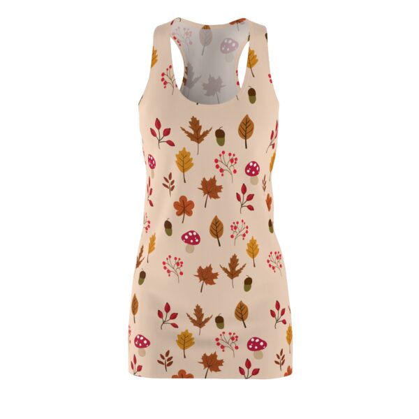 Mushroom & Nature Illustrative Icons - Women's Cut & Sew Racerback Dress (AOP) - Image 2