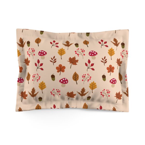 Mushroom & Nature Illustrative Icons - Microfiber Pillow Sham - Image 2