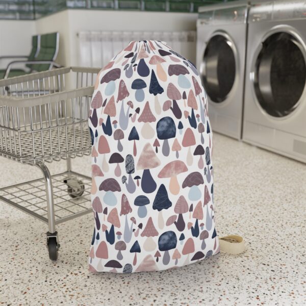 Patterned Illustrative Mushroom Watercolor - Laundry Bag - Image 7