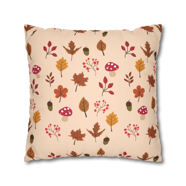 Mushroom & Nature Illustrative Icons - Faux Suede Square Pillowcase - Image 16