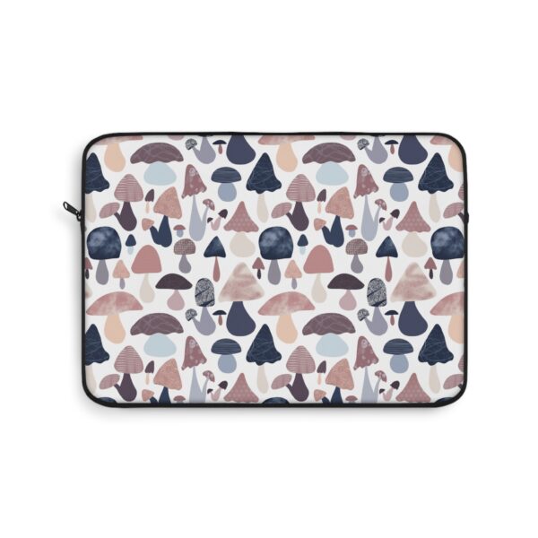 Patterned Illustrative Mushroom Watercolor - Laptop Sleeve - Image 2