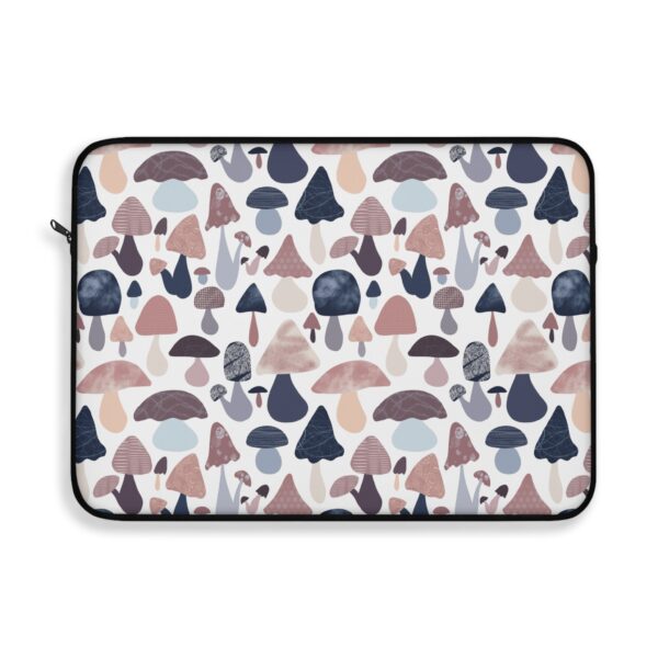 Patterned Illustrative Mushroom Watercolor - Laptop Sleeve - Image 7