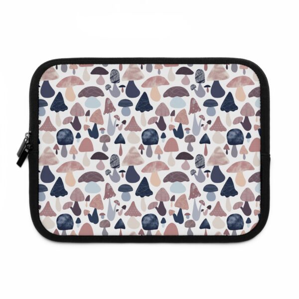 Patterned Illustrative Mushroom Watercolor - Laptop Sleeve - Image 11