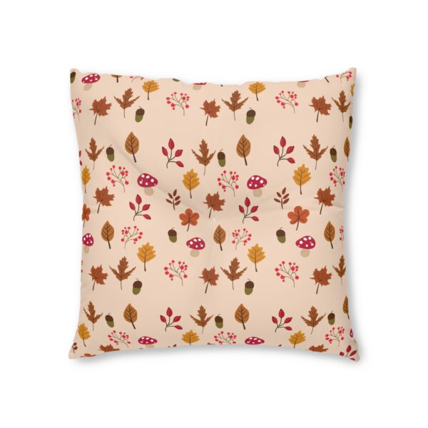 Mushroom & Nature Illustrative Icons - Tufted Floor Pillow, Square - Image 2