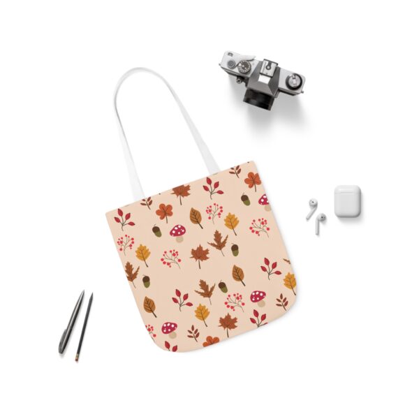 Mushroom & Nature Illustrative Icons - Canvas Tote Bag, 5-Color Straps - Image 19